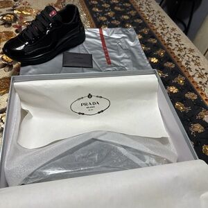 Prada Black Sneakers Modern Elegance